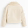 White Lammfell Jacke Damen