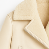 White Lammfell Jacke Damen