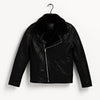 shearling winterjacke herren leder