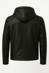 herren lederjacke mit kapuze