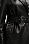 Übergroßer Leder Trenchcoat Damen