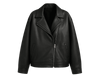 übergroße Lederjacke